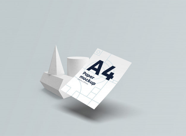 Free Paper A4 Mockup Gravity Psd Psd