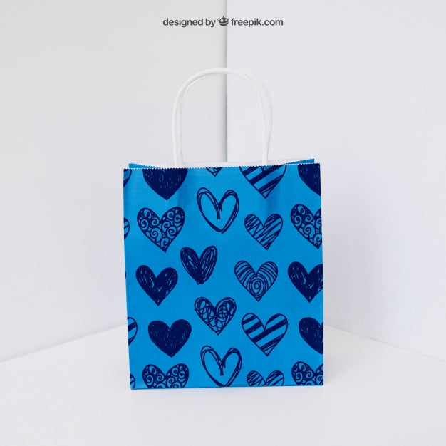 Free Paper Bag In Corner Psd