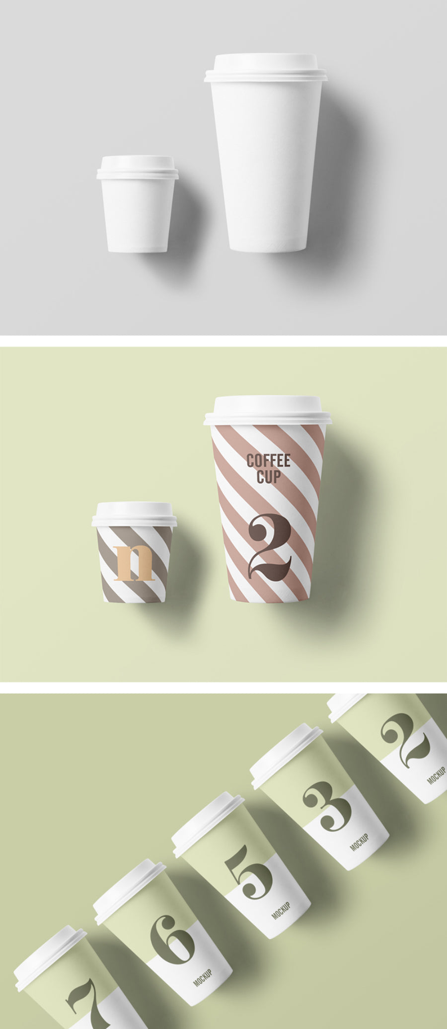 Free Fine White Paper Cup Mockup