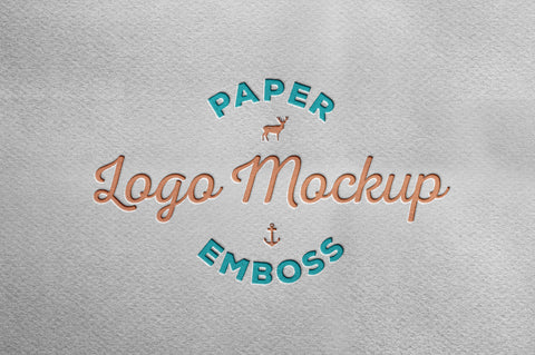 Free Paper Emboss Logo Mockup