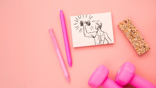 Free Paper Mockup With Fitness Concept Psd