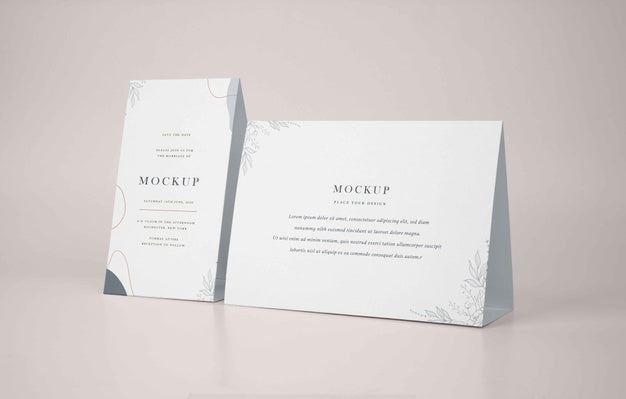 Free Paper Table Tent Mockup Design Psd