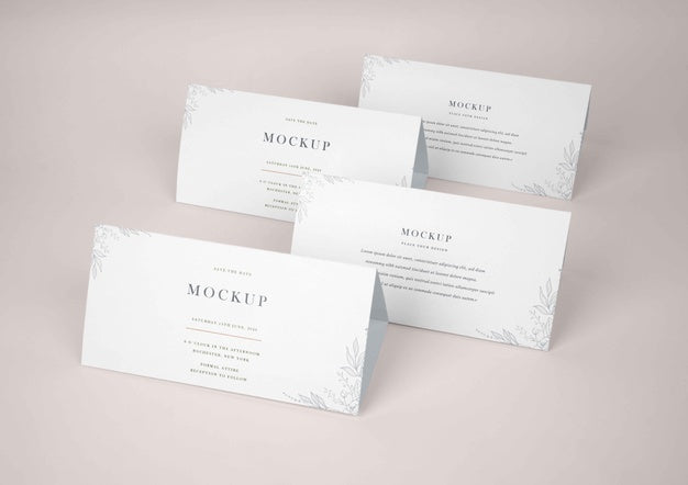 Free Paper Table Tent Mockup Design Psd