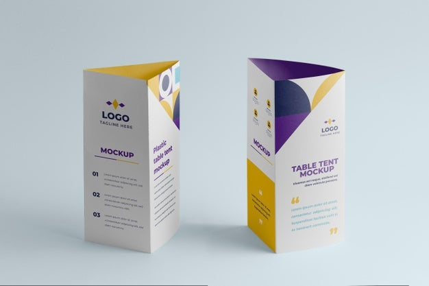 Free Paper Table Tent Mockup Isolated Psd