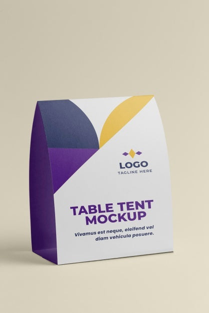 Free Paper Table Tent Mockup Isolated Psd