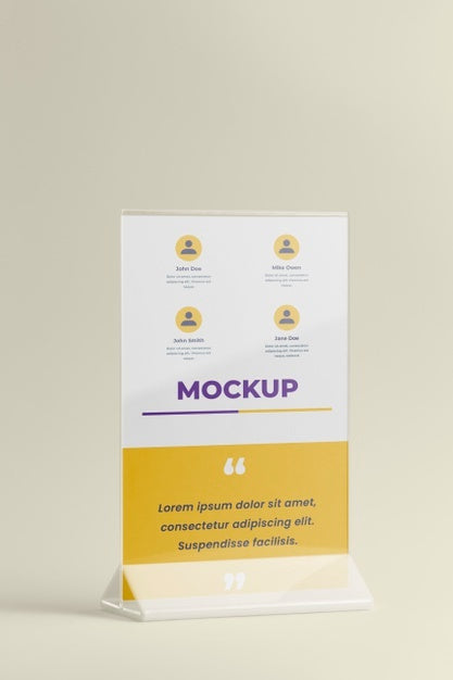 Free Paper Table Tent Mockup Isolated Psd