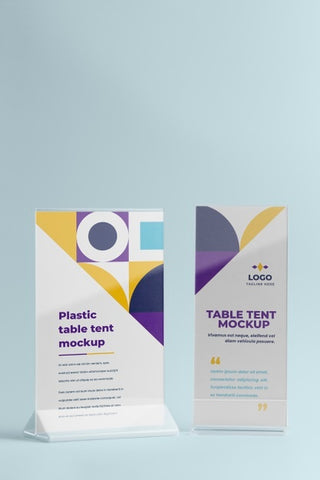 Free Paper Table Tent Mockup Isolated Psd