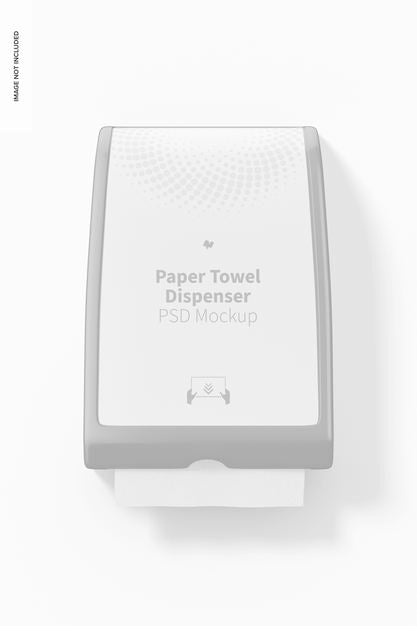 Free Paper Towel Dispenser Mockup, Front View Psd