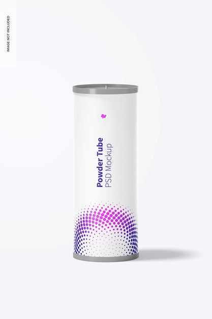 Free Paperboard Powder Tube Mockup Psd