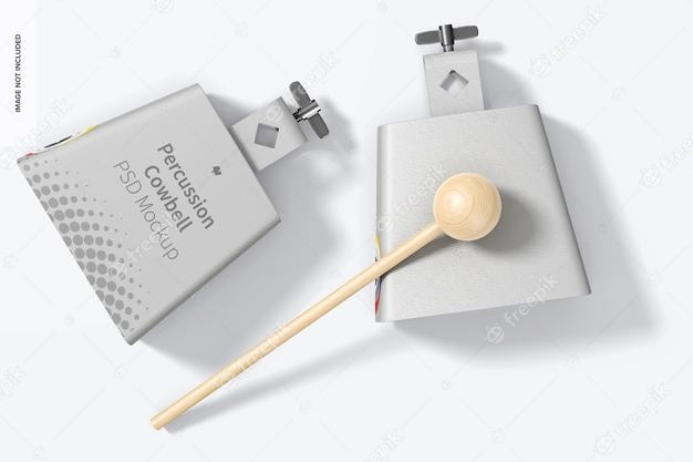 Free Percussion Cowbells Mockup, Top View Psd