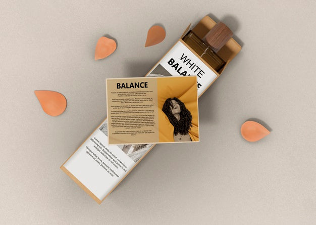 Free Perfume With Description Beside And Petals Psd