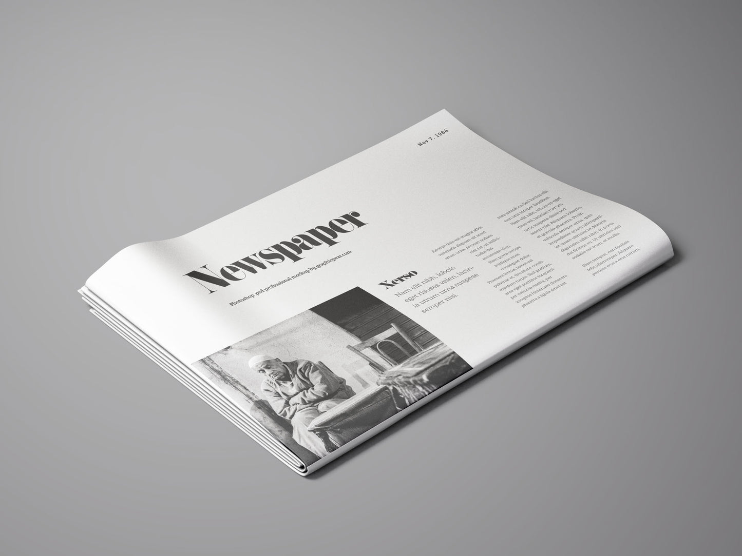 Free Perspective Newspaper Mockup