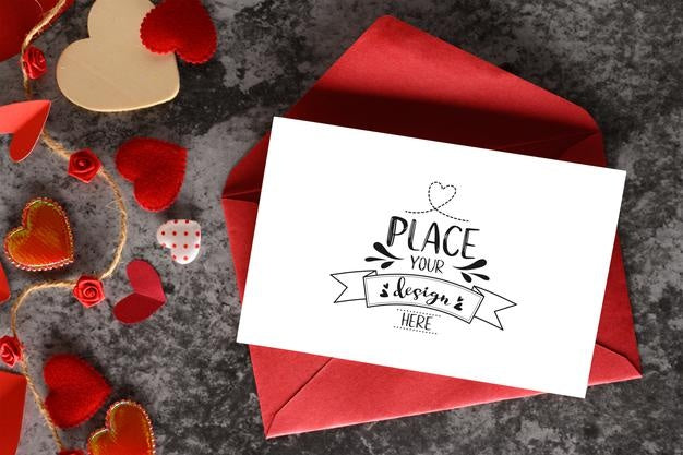 Free Photo Of Card With Place For Writing Message For Lover Psd