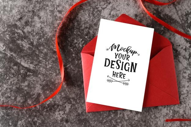 Free Photo Of Card With Place For Writing Message For Lover Psd