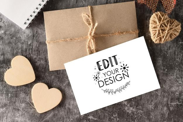 Free Photo Of Card With Place For Writing Message For Lover Psd