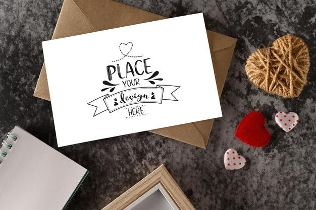 Free Photo Of Card With Place For Writing Message For Lover Psd