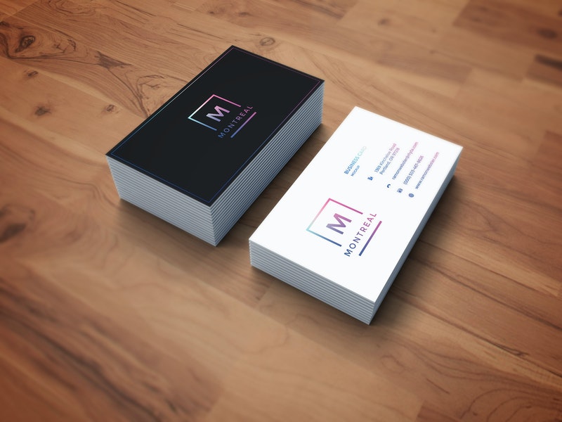 Free Photorealistic Business Card Mockup