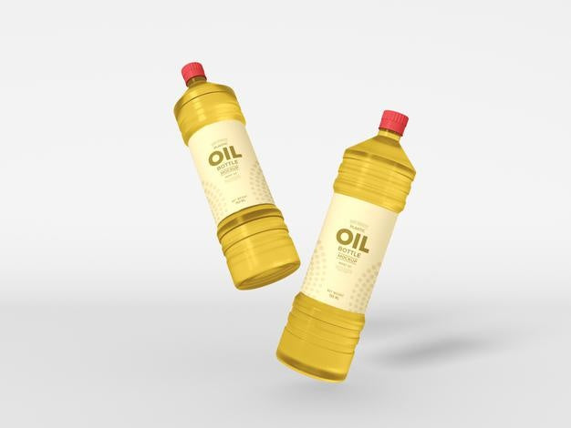 Free Plastic Cooking Oil Bottle Mockup Psd