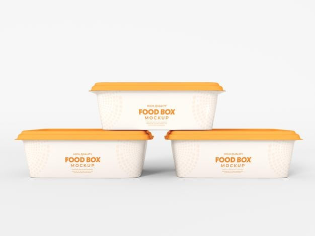 Free Food Box Packaging Mockup (PSD)