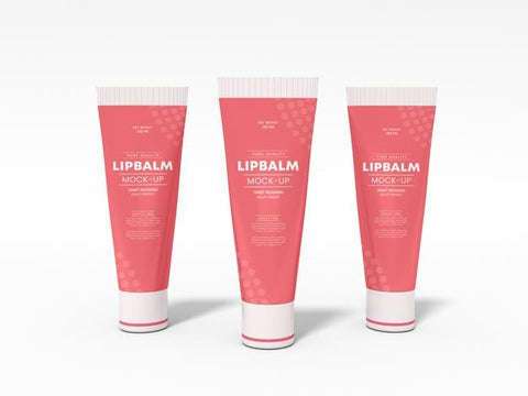 Free Plastic Lip Balm Tube With Box Mockup Psd