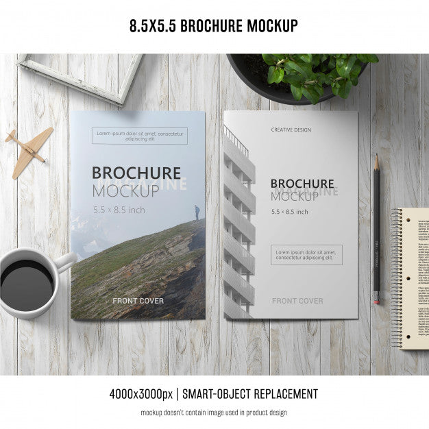 Free Portrait Brochure Mockup Psd