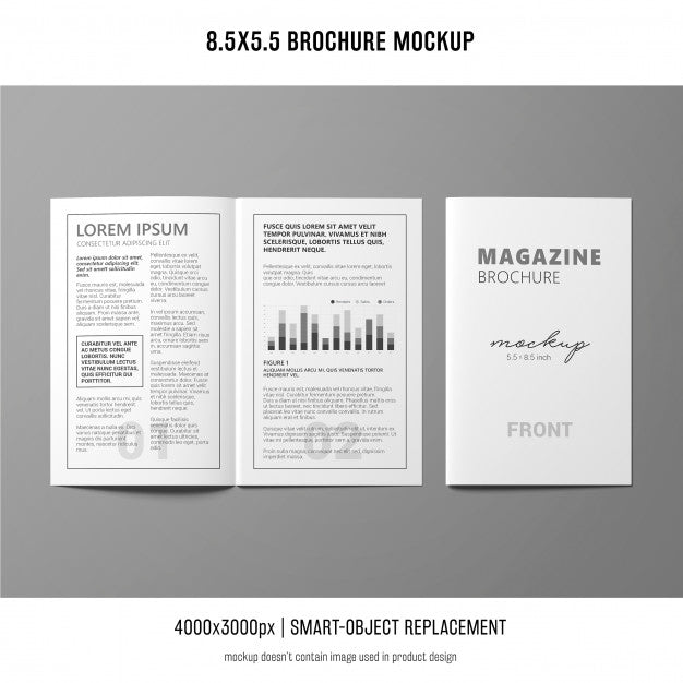 Free Portrait Brochure Mockup Psd