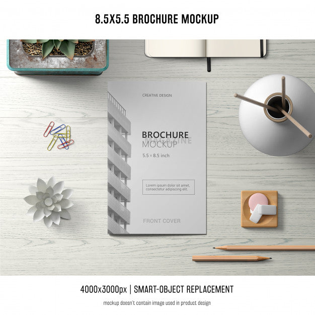 Free Portrait Brochure Mockup Psd