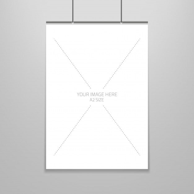 Free Empty White Poster Template Mockup