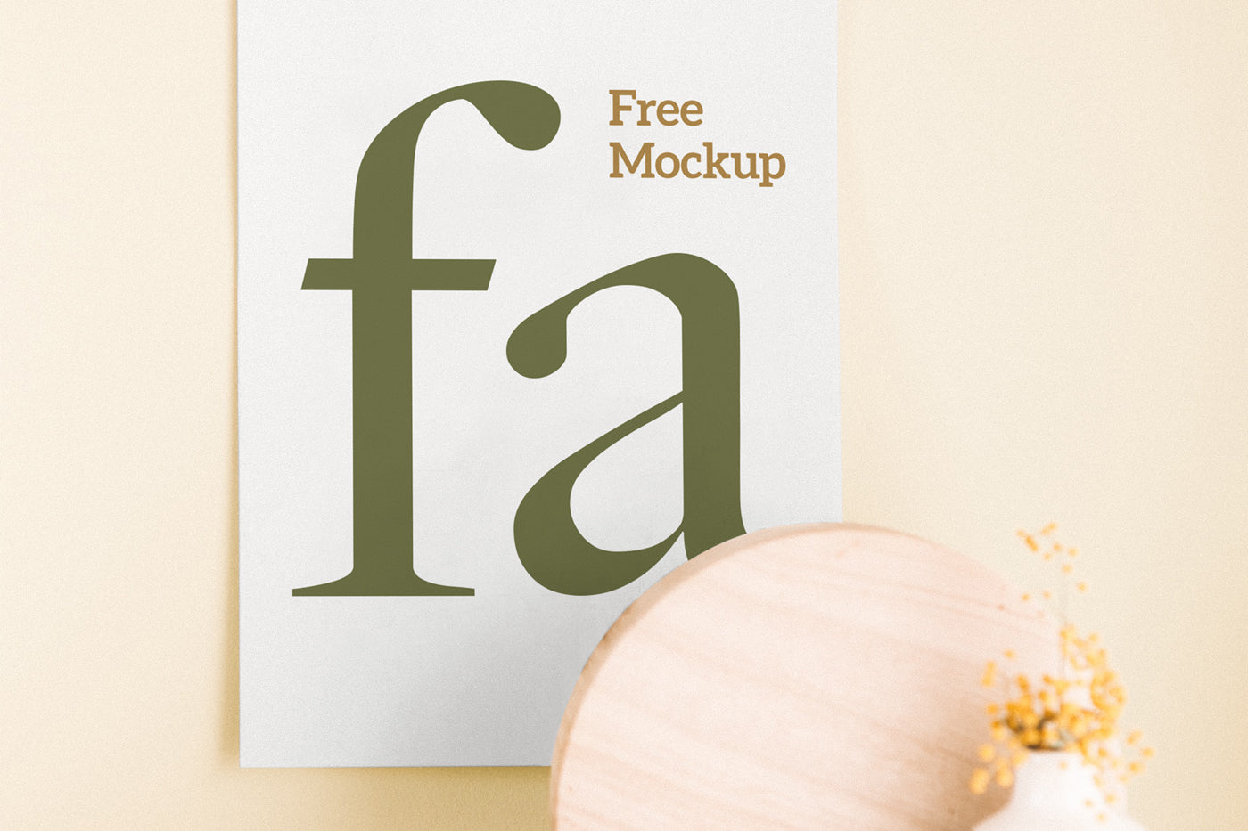 Free Poster With Clips Mockup
