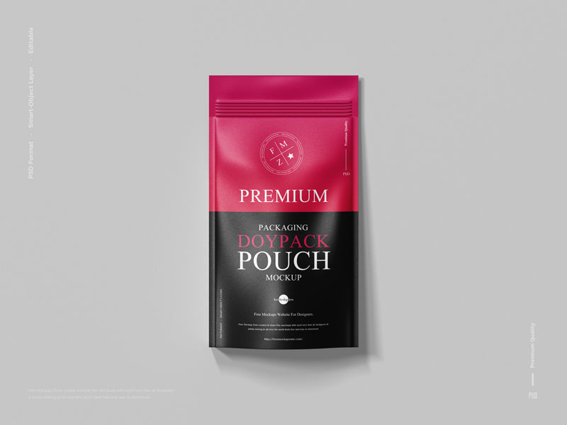 Free Premium Packaging Doypack Pouch Mockup