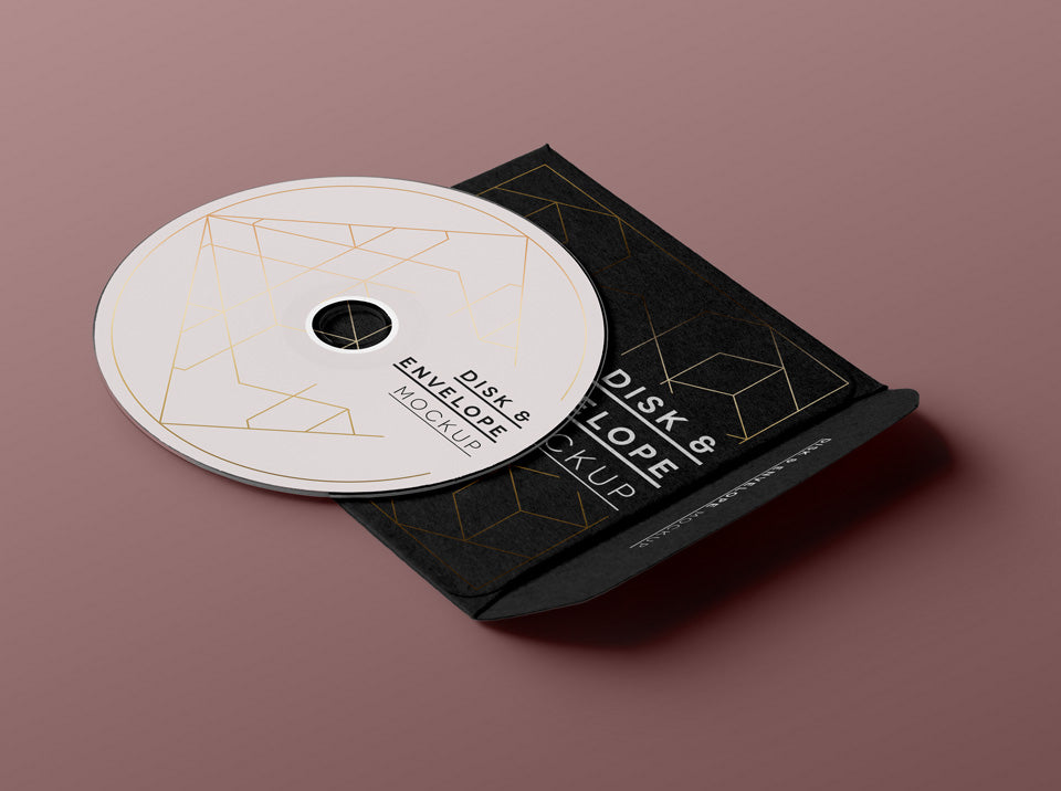 Free CD Disk Cover Mockup