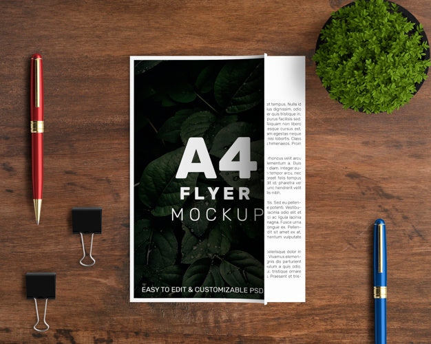 Free Professional A4 Flyer Mockup Psd