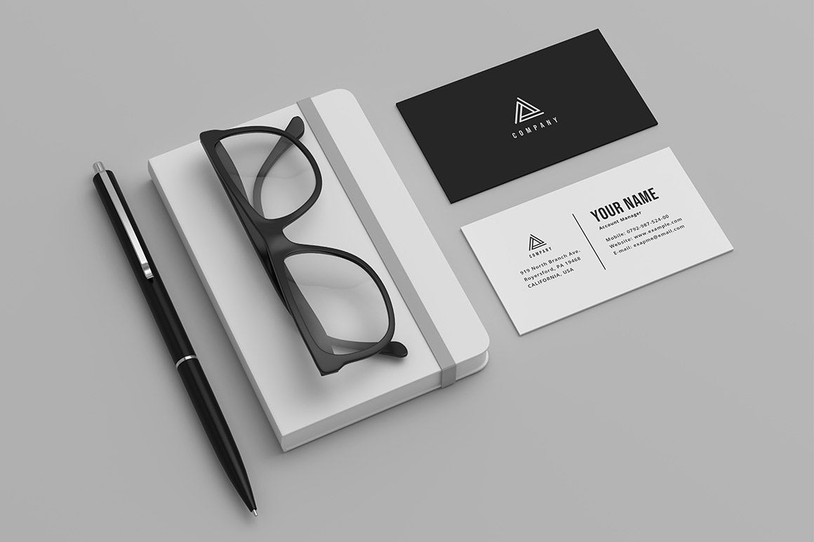 Free Professional Business Card Mockup