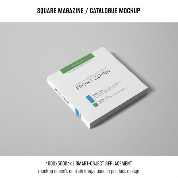 Free Professional Square Magazine Or Catalogue Mockup Psd