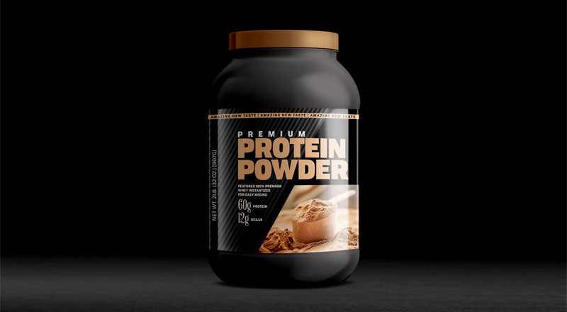 Free Protein Powder Bottle Mockup Psd