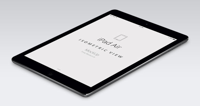 Free Psd Ipad Air Perspective Mockup