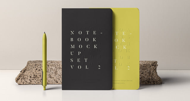 Free Psd Notebook Mockup Set Vol 2