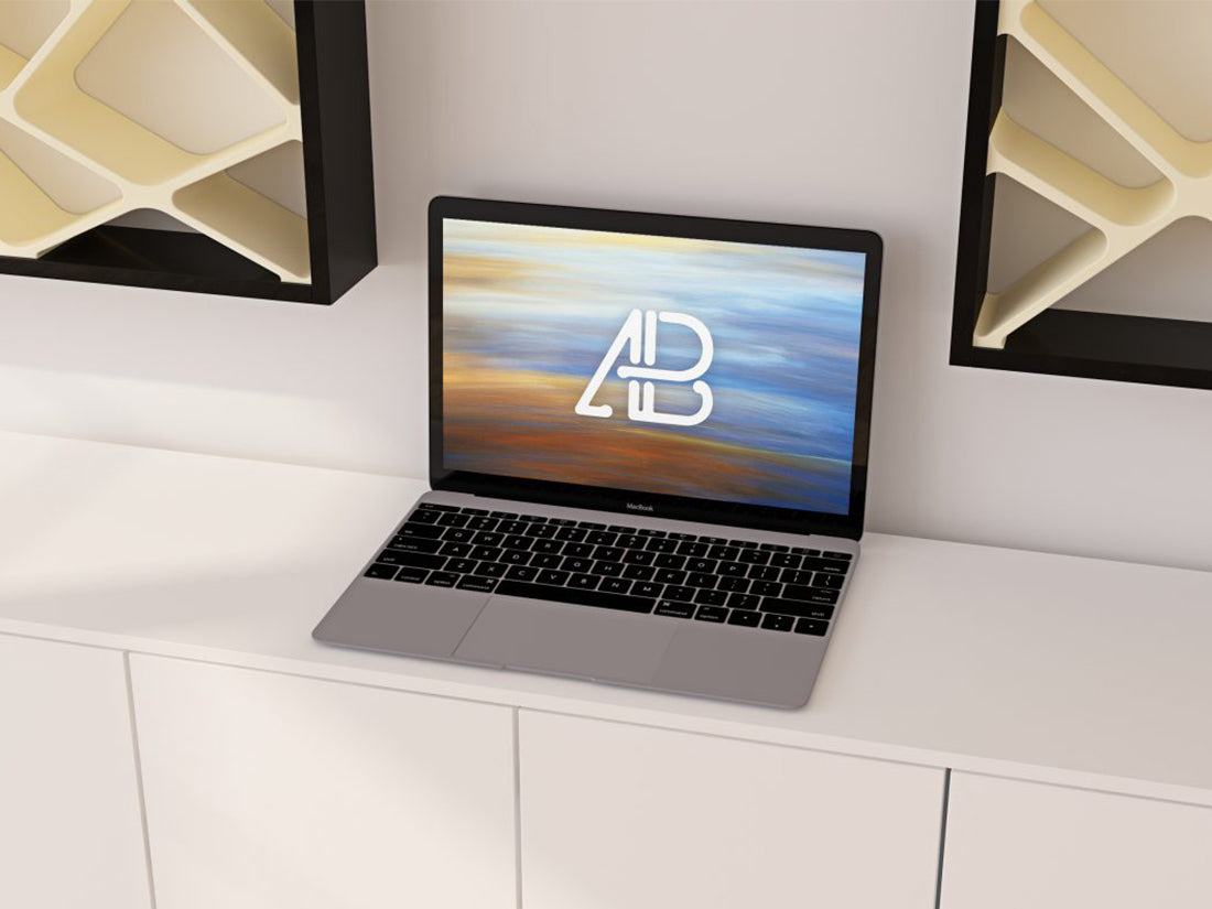 Free Realistic 12-Inch Macbook Mockup