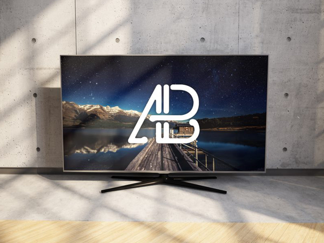 Free Realistic 4K Tv Mockup