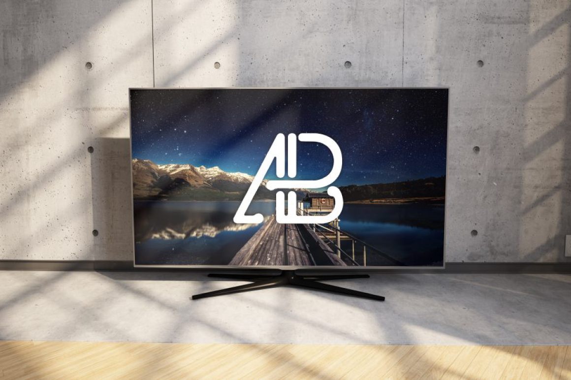 Free Realistic 4K Tv Mockup
