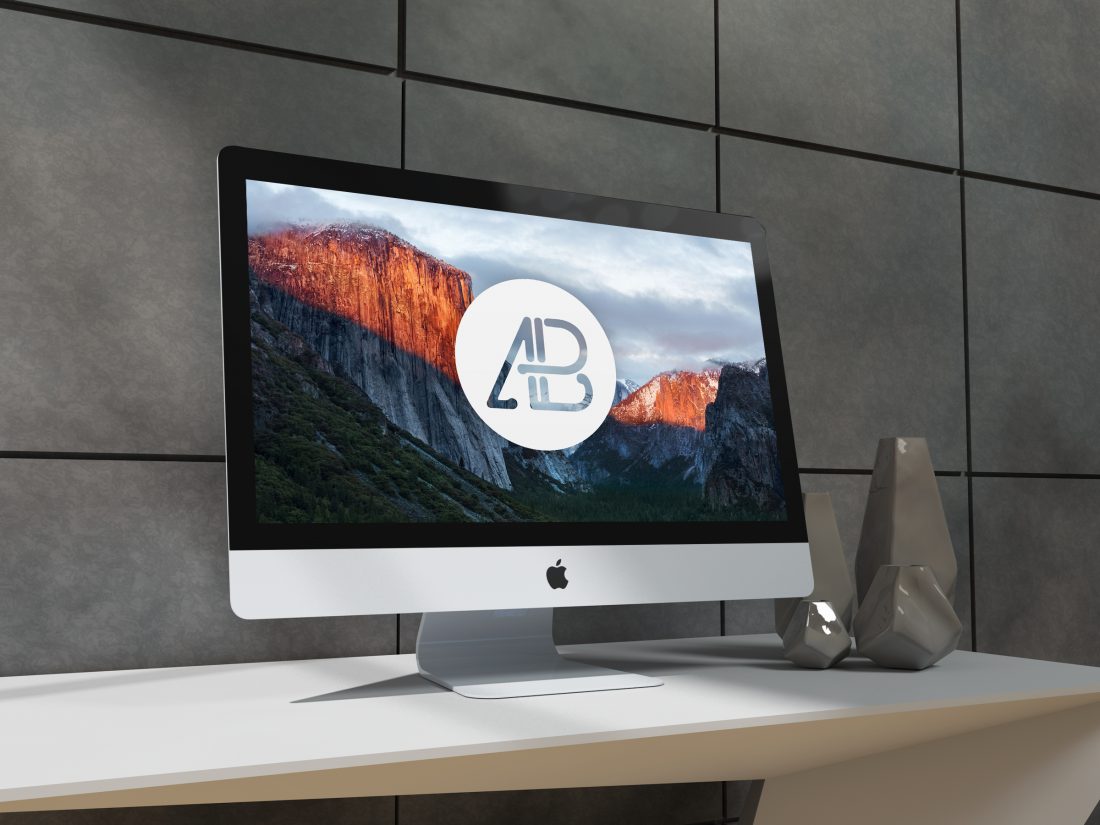 Free Realistic 5K Imac Mockup