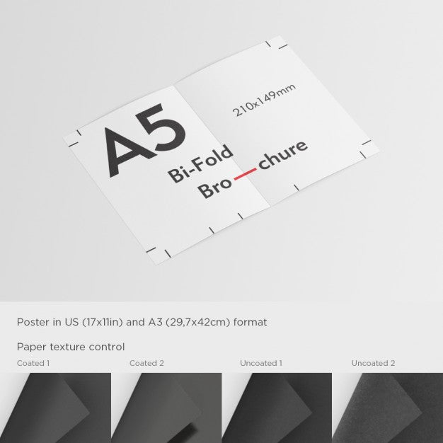 Free Realistic A5 Flyer Mock Up Psd