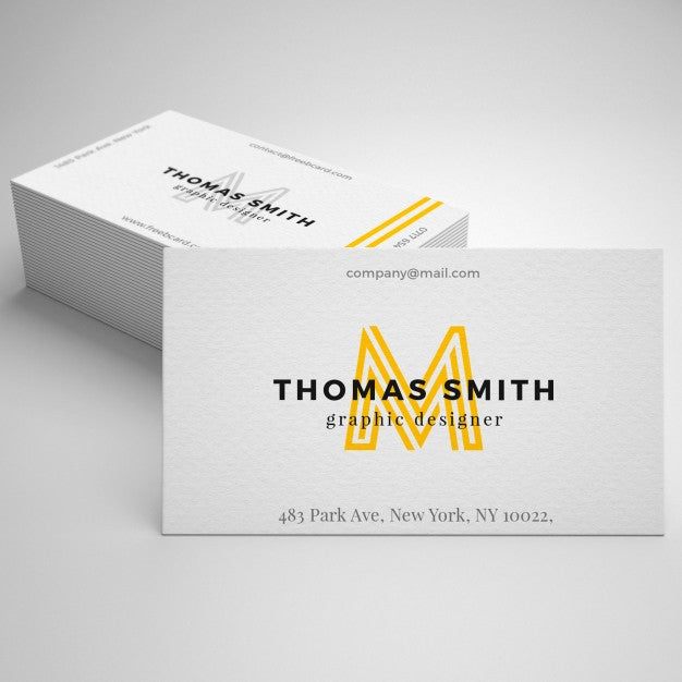 Free Realistic Closeup Business Card Mockup