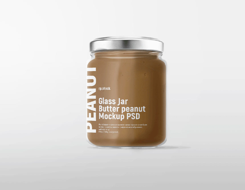 Free Realistic Glass Jar Mockup
