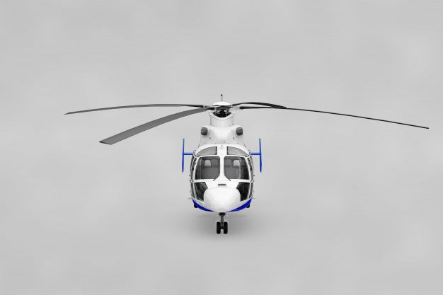 Free Realistic Helicopter Mockup Psd