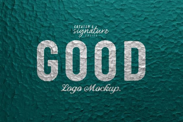 Free Realistic Logo Mockup On Grunge Surface Concrete Wall Branding Sign Logo Mockup Template Psd