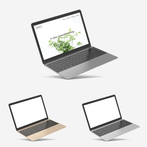 Free Realistic Macbook Presentation Psd