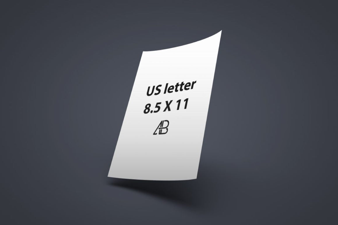 Free Realistic Us Letter Paper Mockup Vol.1