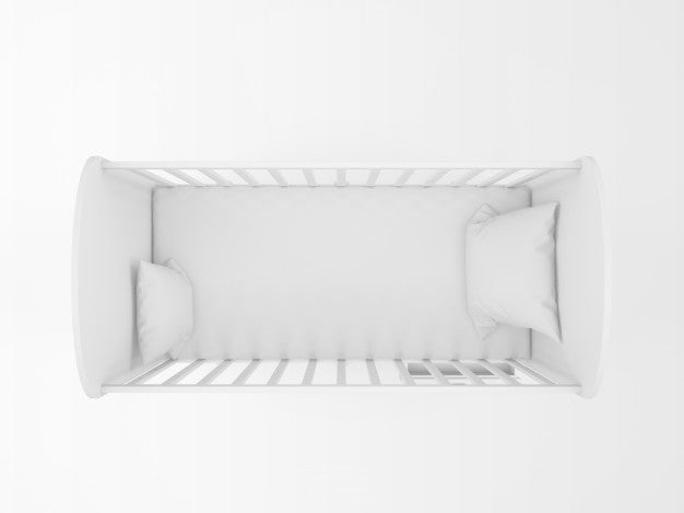 Free Realistic White Cradle Isolated On White On Top View Psd