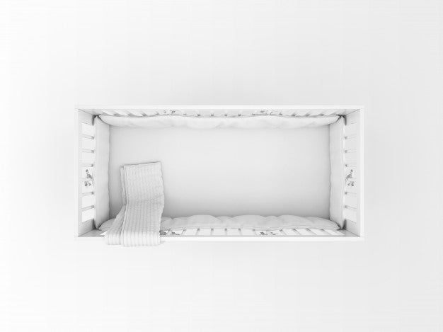 Free Realistic White Cradle Isolated On White On Top View Psd